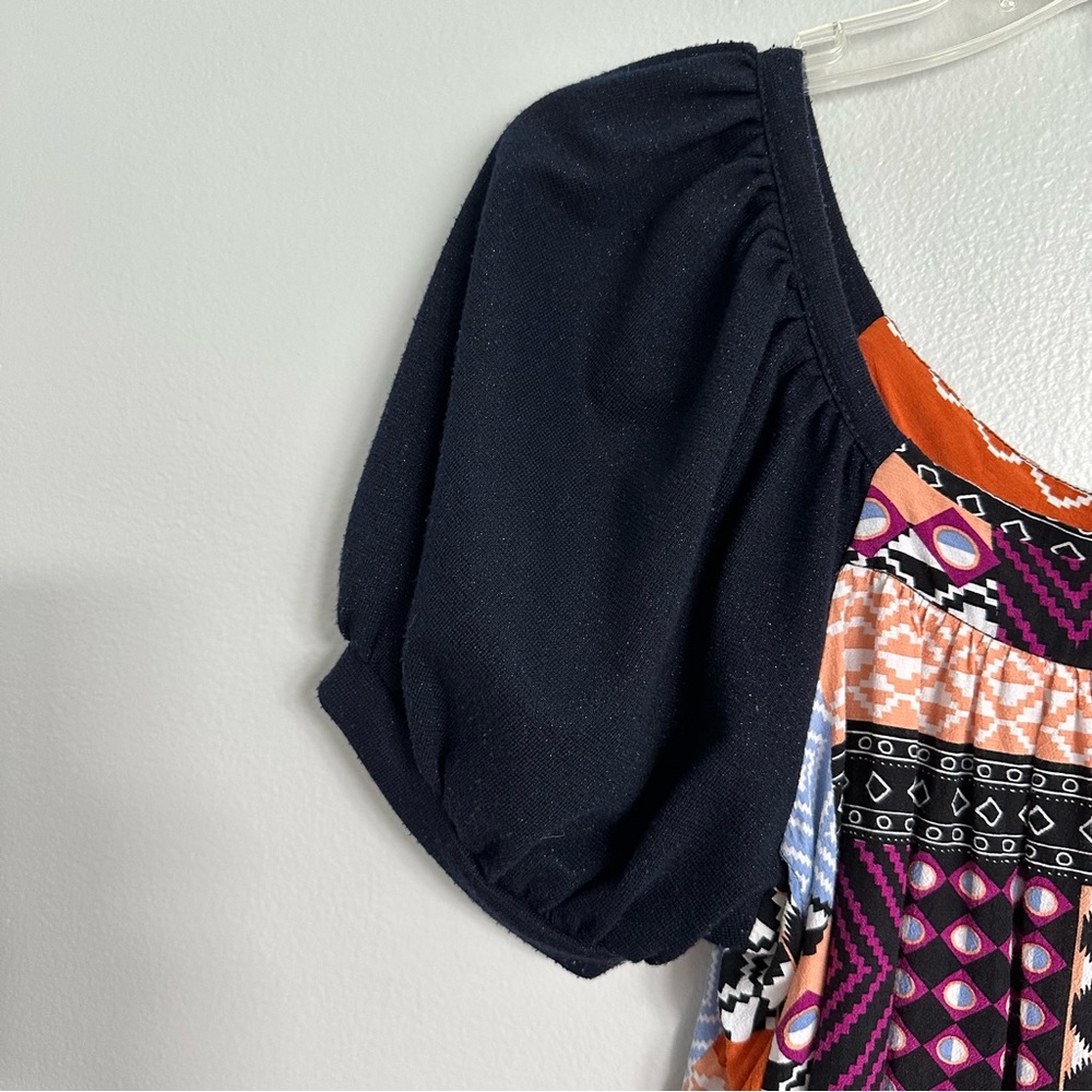 Anthropologie Maeve Catiana Patchwork Puff-Sleeve Blouse small - Picture 4 of 10